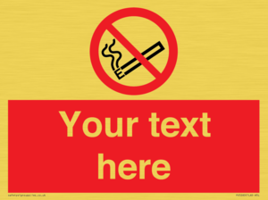 Custom No E-cigarettes / Vaping Sign